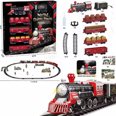 Electric Diecast Classic Steam Train Track Set
